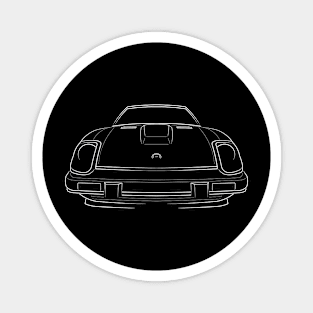 front/profile - 1983 Datsun 280ZX - stencil, white Magnet